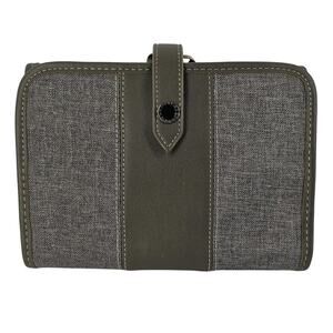 BVLGARI Toiletry Travel Bag - Gray with Black Strip - Durable and Stylish